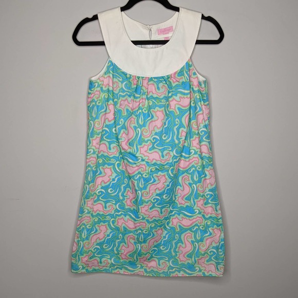 Lilly Pulitzer Dresses & Skirts - LILLY PULITZER • Adrianna Blue Pink Seahorse Dress